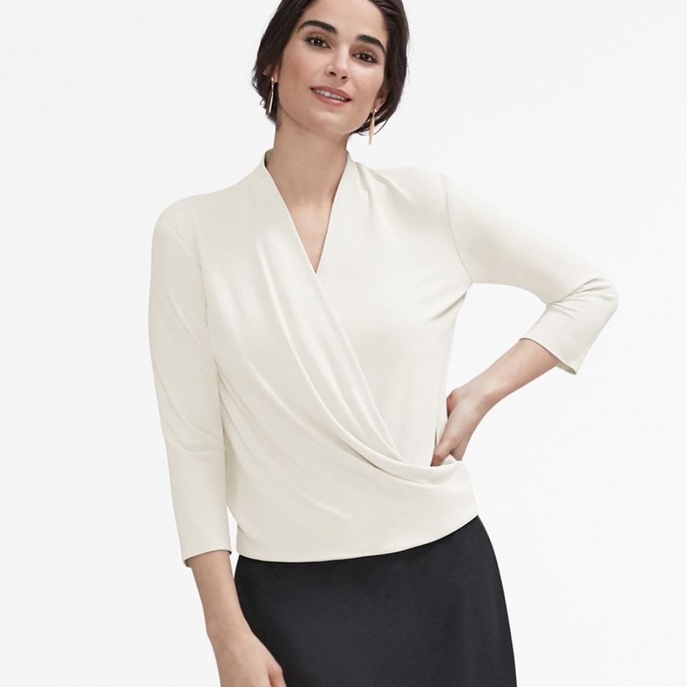 NWT - MM LaFleur - Deneuve 3.0 Blouse Top - Cream